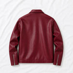 Premium Faux Maroon Leather Jacket - Affordable Slim Fit Outerwear | Northly