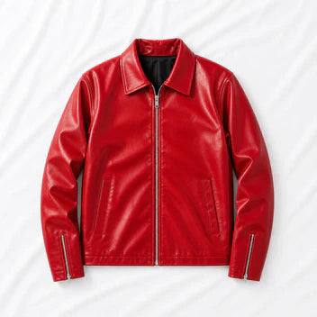Red Leather Jacket for Unisex | Premium Faux Leather Biker Edition | Northly