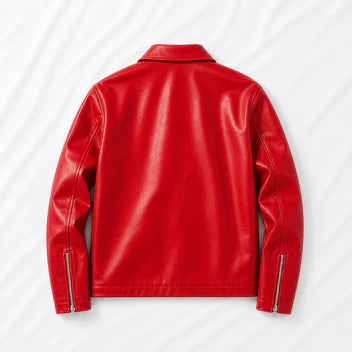 Red Leather Jacket for Unisex | Premium Faux Leather Biker Edition | Northly