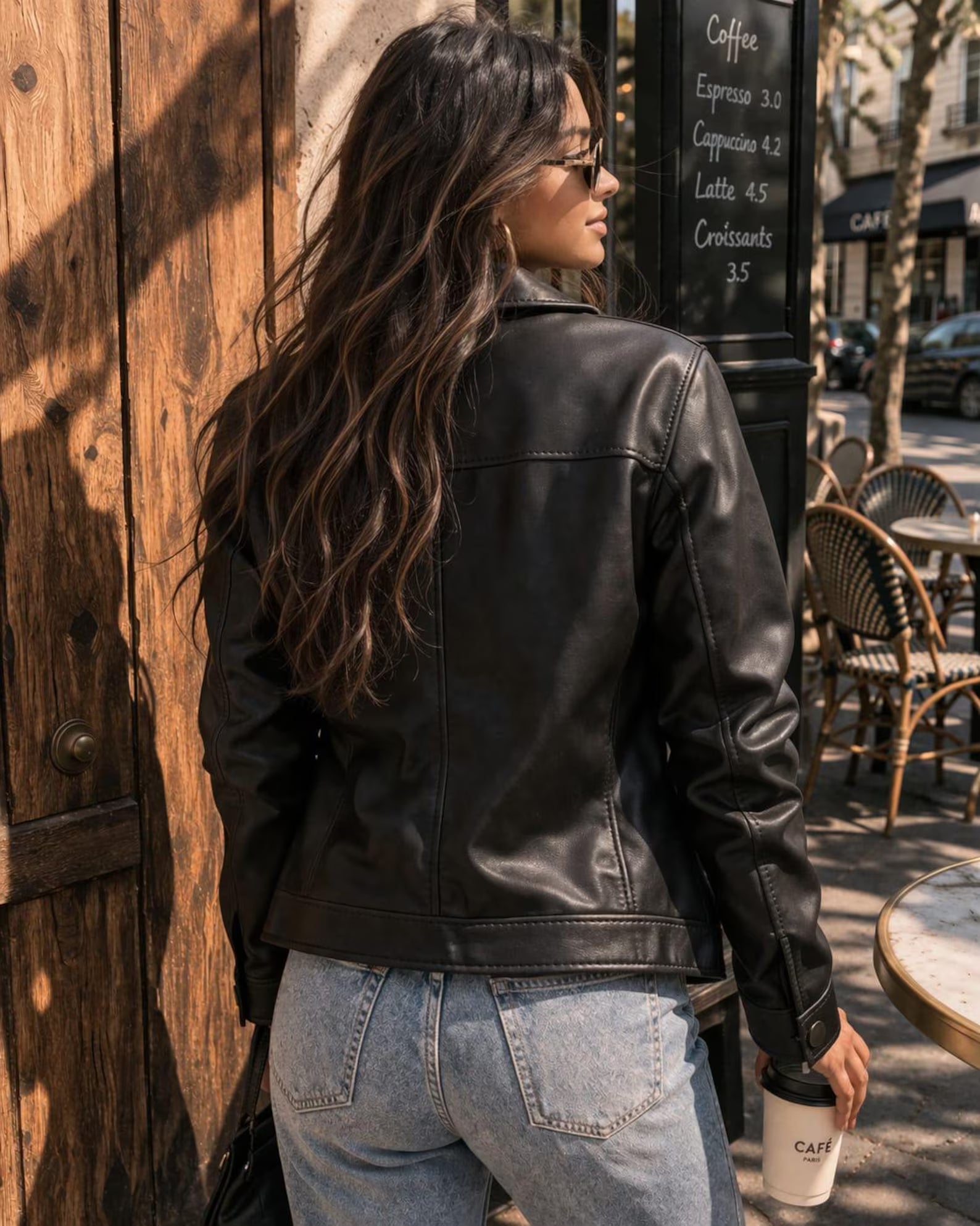 Premium Black Faux Leather Jacket For Women  — Slim Fit Moto Style Outwear | Northly