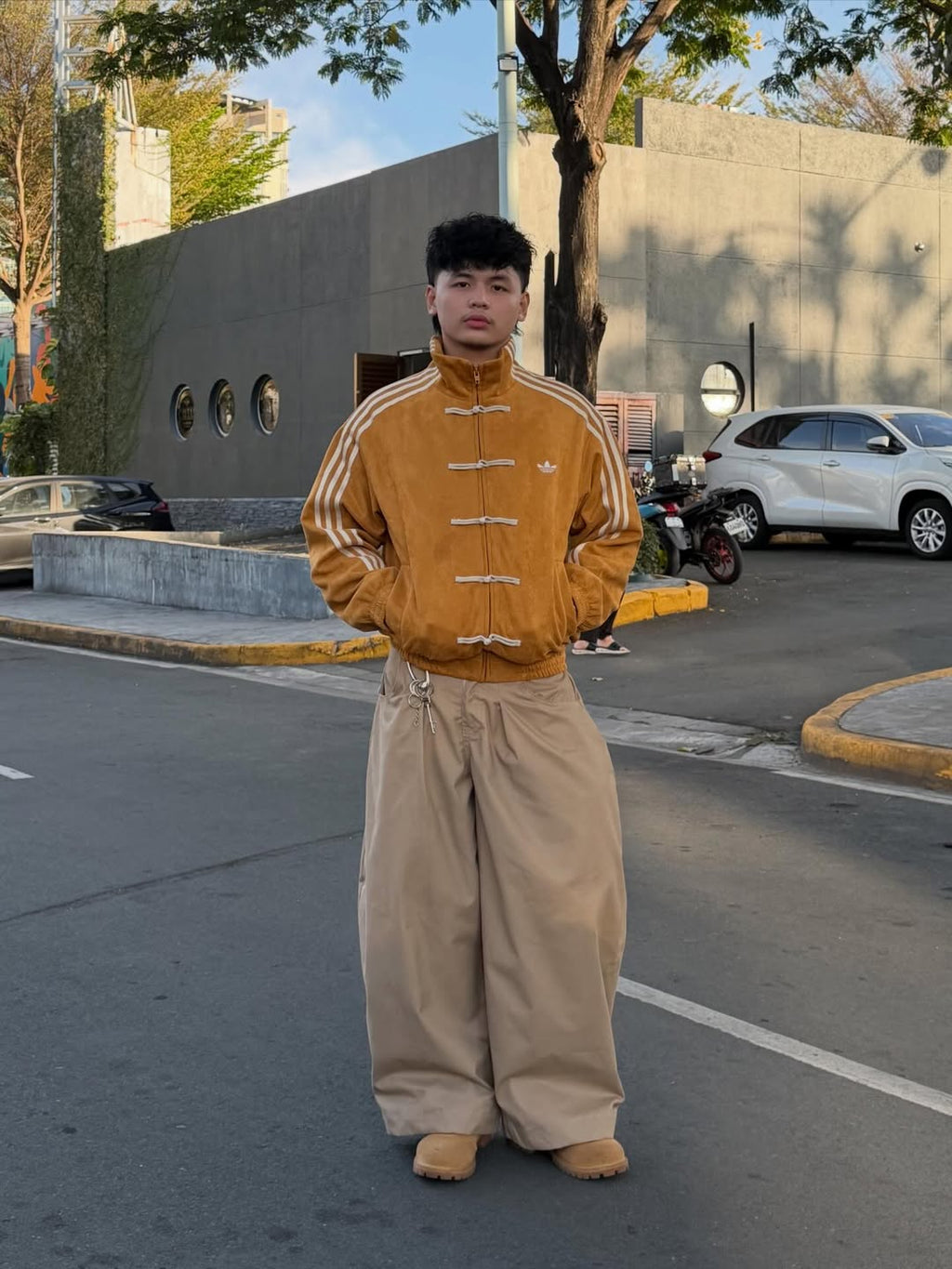 Northly CNY Mustard Yellow Jacket – Chinese New Year Tang Style Mandarin Collar Street Jacket for Men