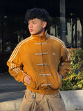 Northly Mustard Yellow CNY Jacket Flat Lay – Chinese New Year Heritage Padded Suede Jacket