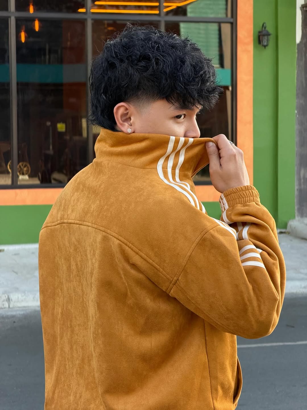 Northly Adidas CNY Inspired Oversized Mustard Jacket Back View – Chinese New Year Limited Edition