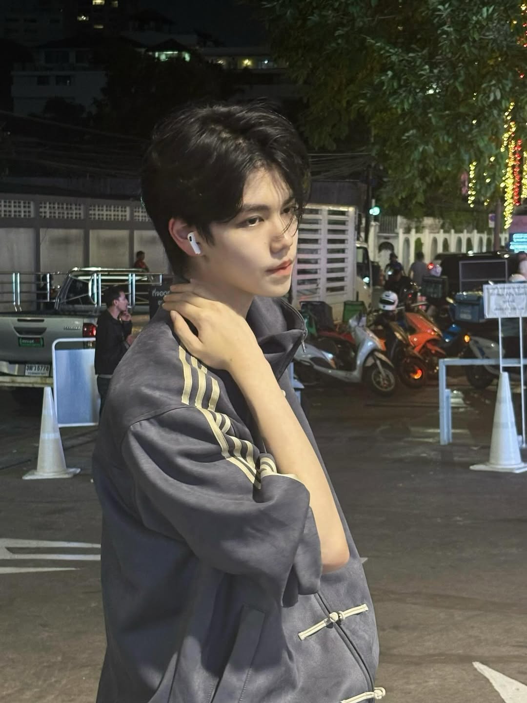 Man wearing Northly CNY Dark Grey Jacket – Chinese New Year 2026 Tang Style Street Jacket India