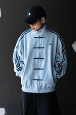 Northly Men's Sky Blue CNY Jacket – Chinese New Year Tang Style Mandarin Collar Knot Button Jacket India