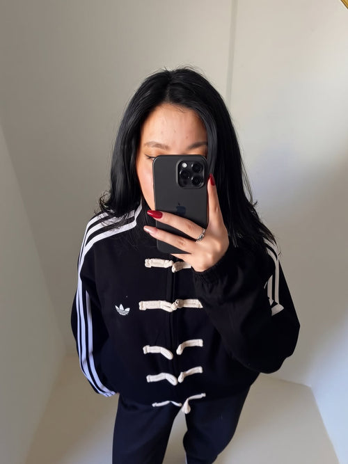 Knot Button Detail – Northly Women's Black CNY Tang Jacket Premium Edition India