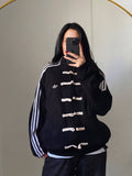 Northly Women's Black CNY Jacket – Boldest Chinese New Year Tang Knot Jacket Women India