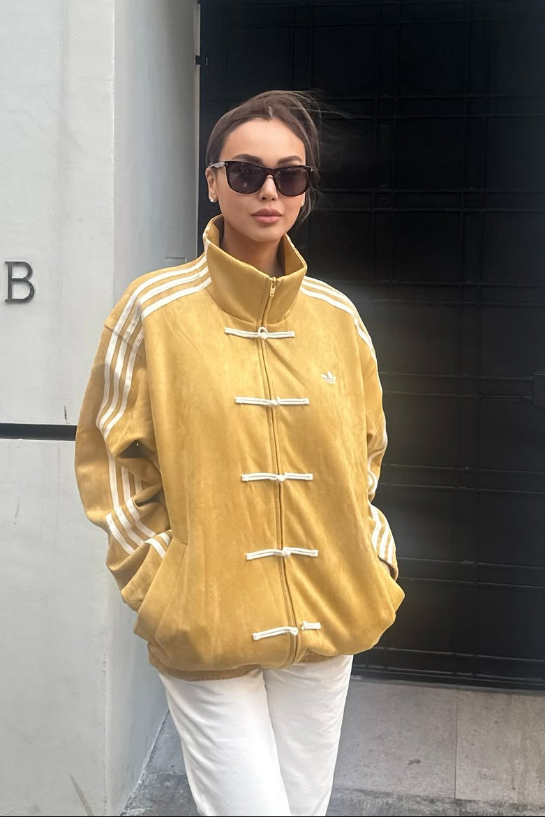 Northly Women's CNY Mustard Yellow Jacket – Chinese New Year Tang Style Mandarin Collar Jacket
