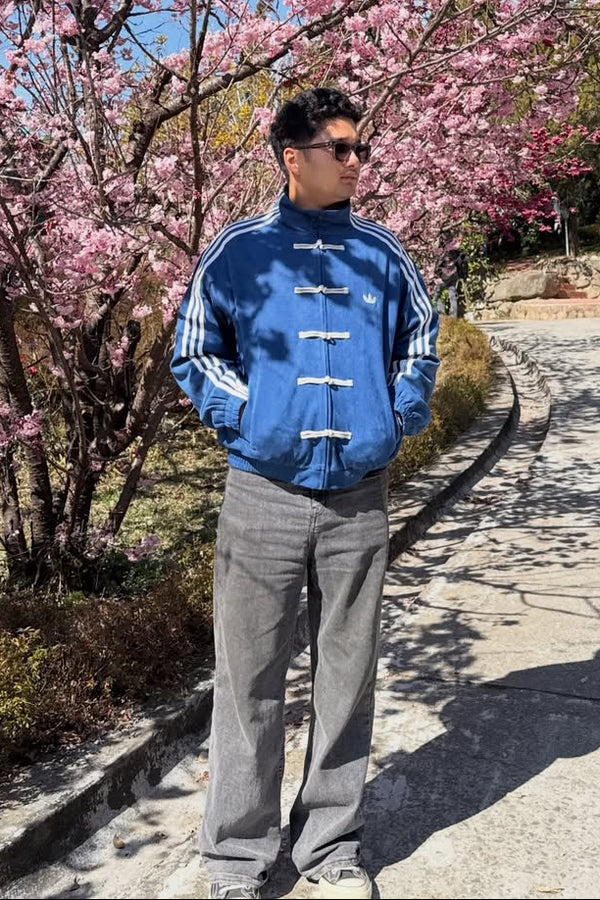 Navy Blue CNY Jacket – Men Oversized Streetwear CNY Knot Jacket | Northly