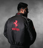 Black F1 Ferrari Racing Jacket – Premium Motorsport Streetwear | Northly