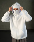 White Balaclava Hoodie – Streetwear Masked Pullover for Men & Women | Northly