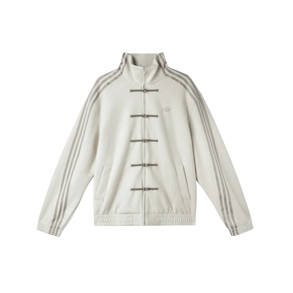 White Cny jacket with three stripes on a white background