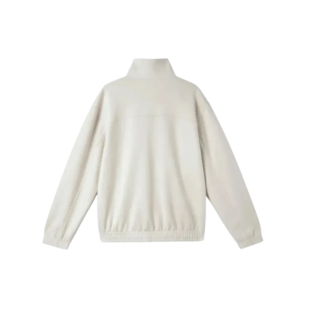 White cny jacket sweater on a Back