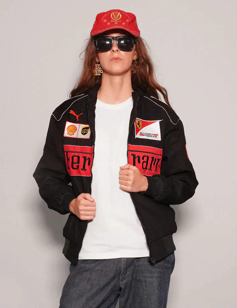 Women Black Ferrari Racing Jacket – Ferrari-Inspired Design Streewear | Northly