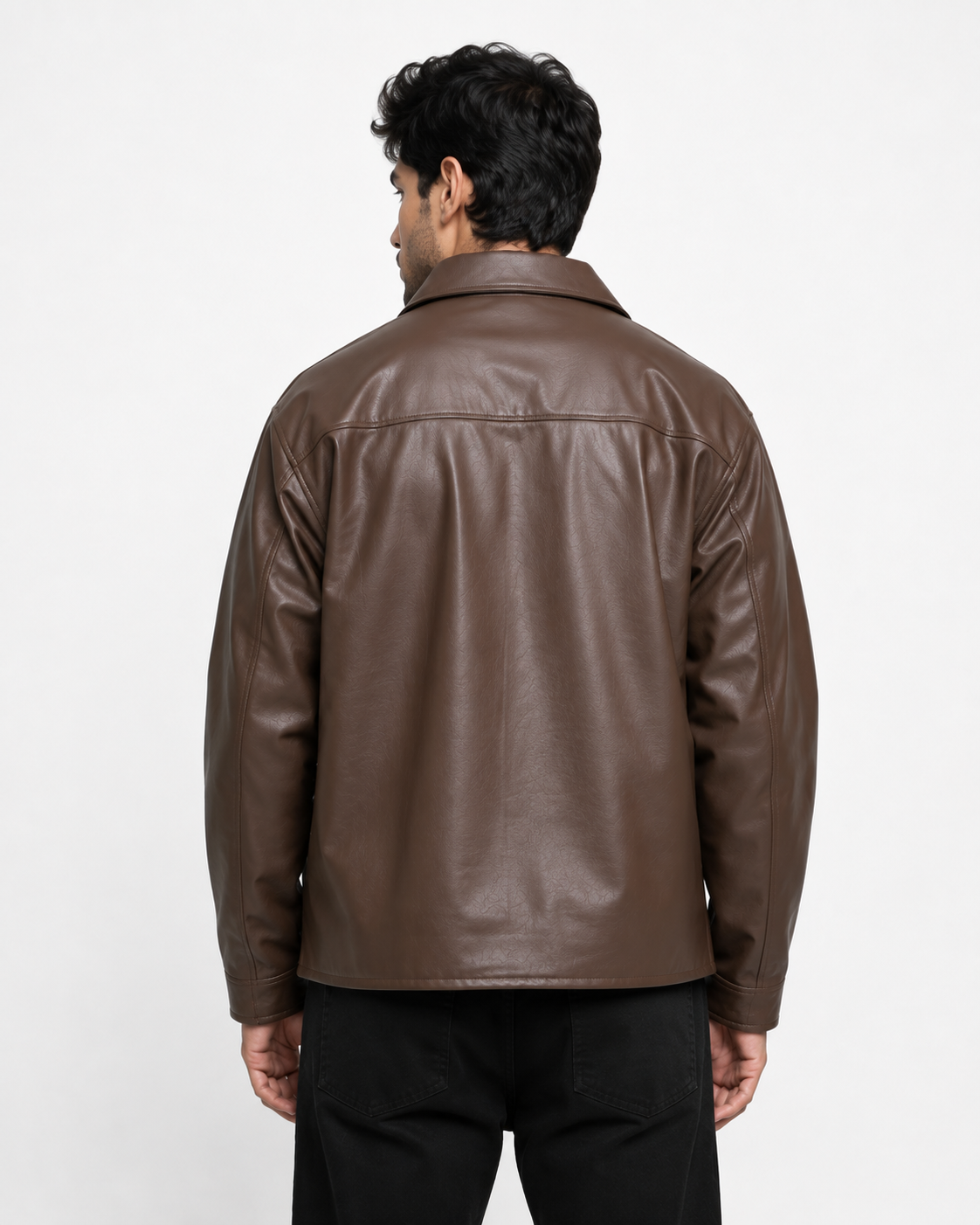 Men Vintage Brown Leather Jacket | Slim Fit Motorcycle Style Jacket  | Northly
