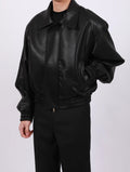 Premium Black Faux Leather Biker Jacket Unisex  — Slim Fit Moto Style Outwear | Northly