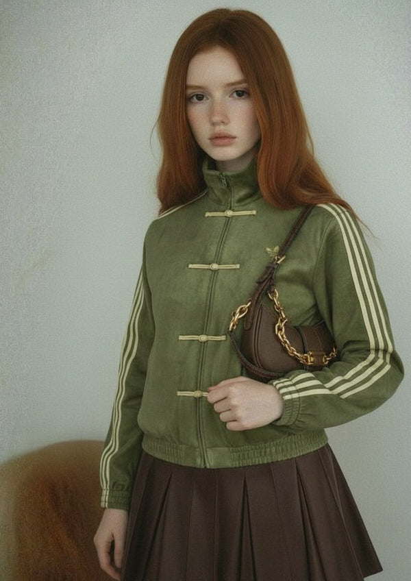 Olive Green CNY Jacket Stylish Chinese New Year Outfit | Northly