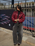 Premium Faux Maroon Leather Jacket - Affordable Slim Fit Outerwear | Northly