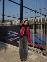 Premium Faux Maroon Leather Jacket - Affordable Slim Fit Outerwear | Northly