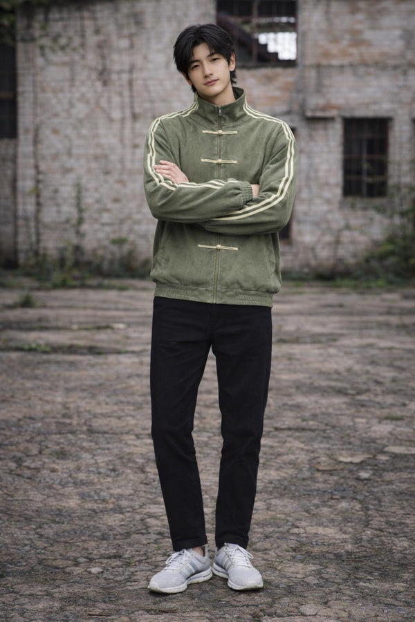 Olive Green CNY Jacket Stylish Chinese New Year Outfit | Northly