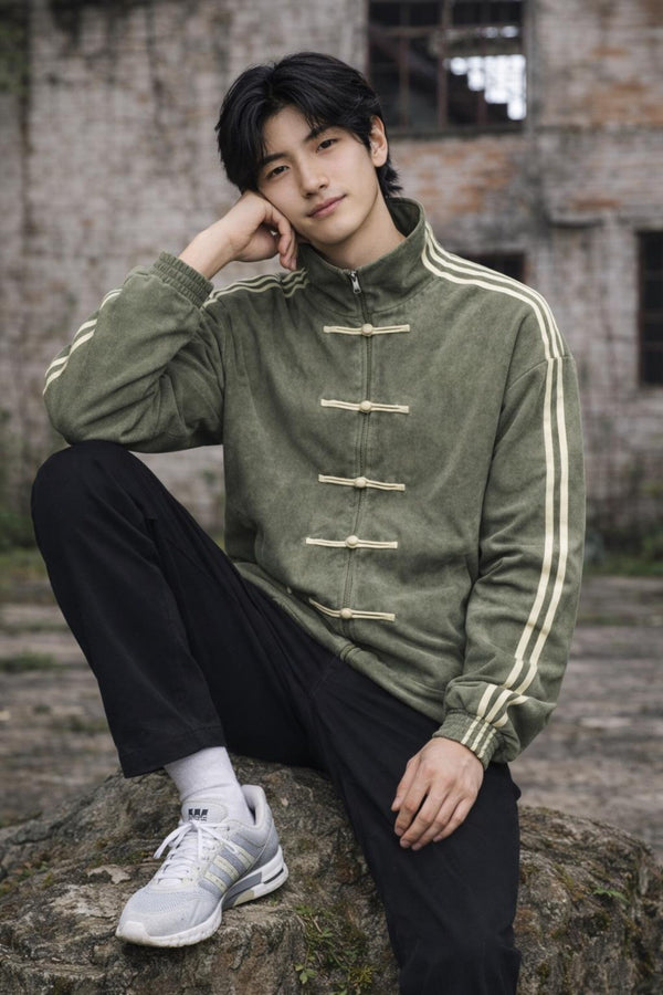 Olive Green CNY Jacket Stylish Chinese New Year Outfit | Northly
