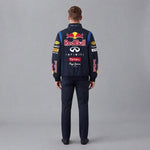 Northly motorsport style redbull racing jacket with color-block design, back view