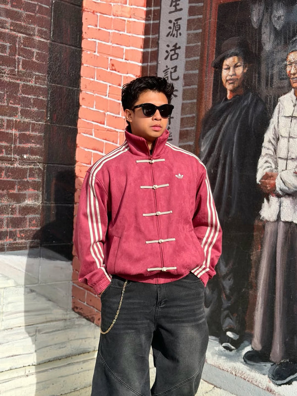 Crimson Red CNY Jacket – Oversized Streetwear Tang Dynasty Drop | Northly