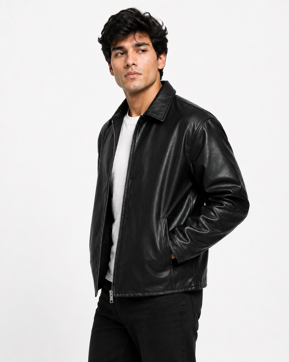 Premium Black Faux Leather Biker Jacket Unisex  — Slim Fit Moto Style Outwear | Northly
