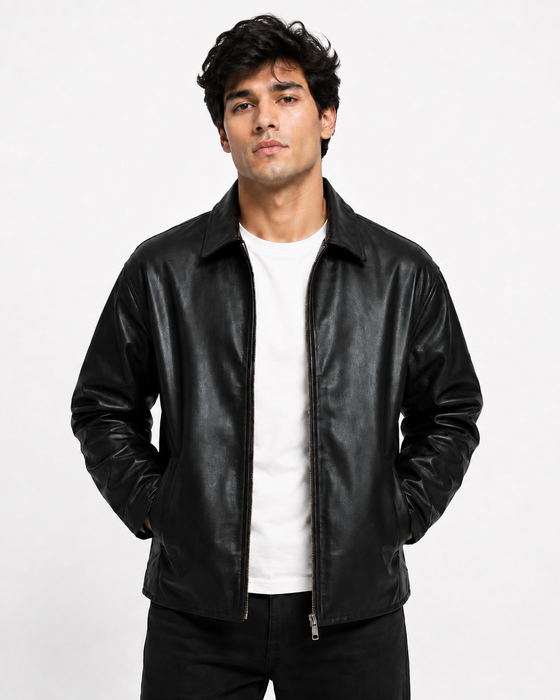 Premium Black Faux Leather Biker Jacket Unisex  — Slim Fit Moto Style Outwear | Northly