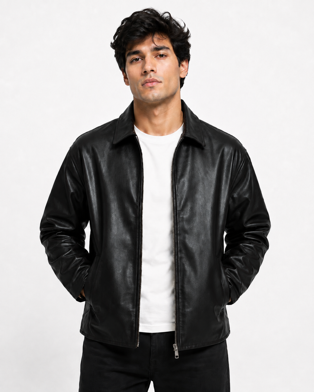 Premium Black Faux Leather Biker Jacket Unisex  — Slim Fit Moto Style Outwear | Northly