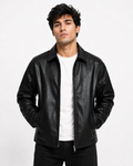 Premium Black Faux Leather Biker Jacket Unisex  — Slim Fit Moto Style Outwear | Northly