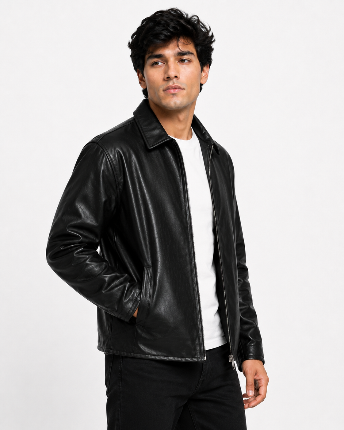 Premium Black Faux Leather Biker Jacket Unisex  — Slim Fit Moto Style Outwear | Northly