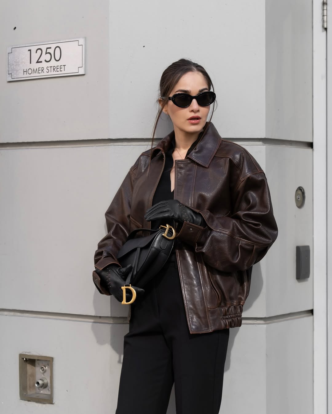 Vintage Brown Leather Jacket | Slim Fit Motorcycle Style Jacket  | Northly