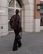 Vintage Brown Leather Jacket | Slim Fit Motorcycle Style Jacket  | Northly