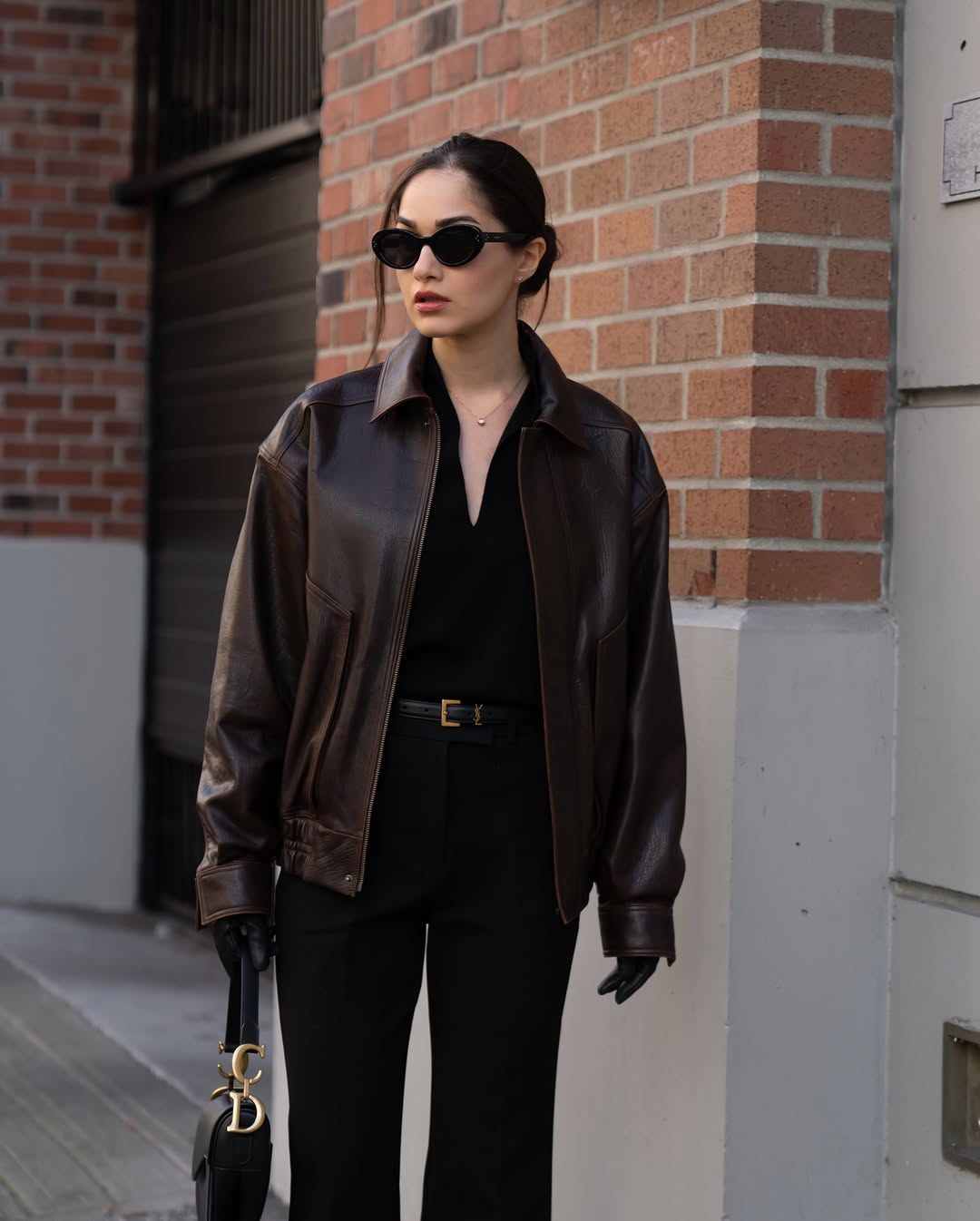 Vintage Brown Leather Jacket | Slim Fit Motorcycle Style Jacket  | Northly